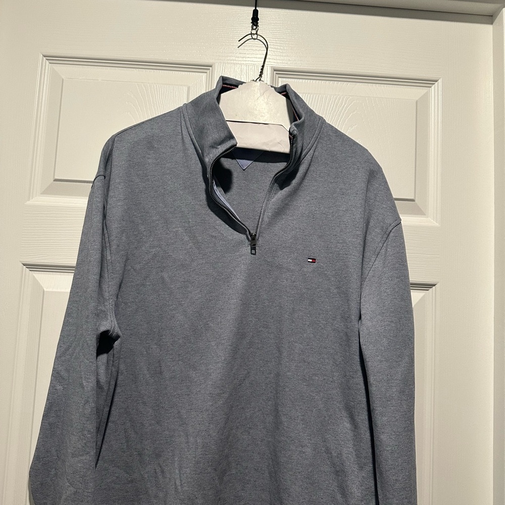 Tommy Hilfiger Gray Quarter-Zip Pullover